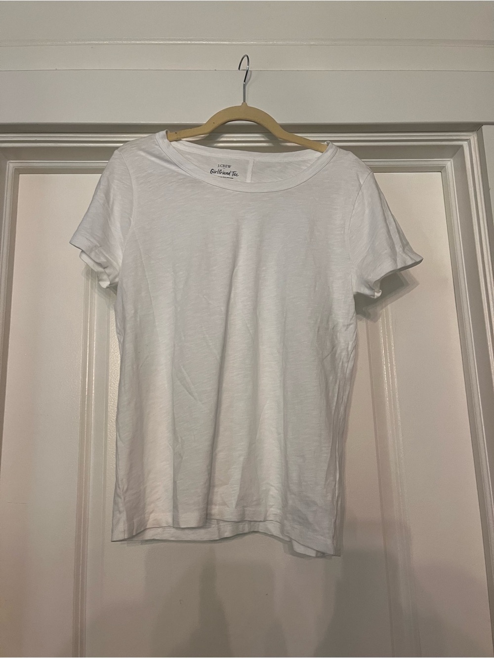 J. Crew White “Girlfriend Tee”